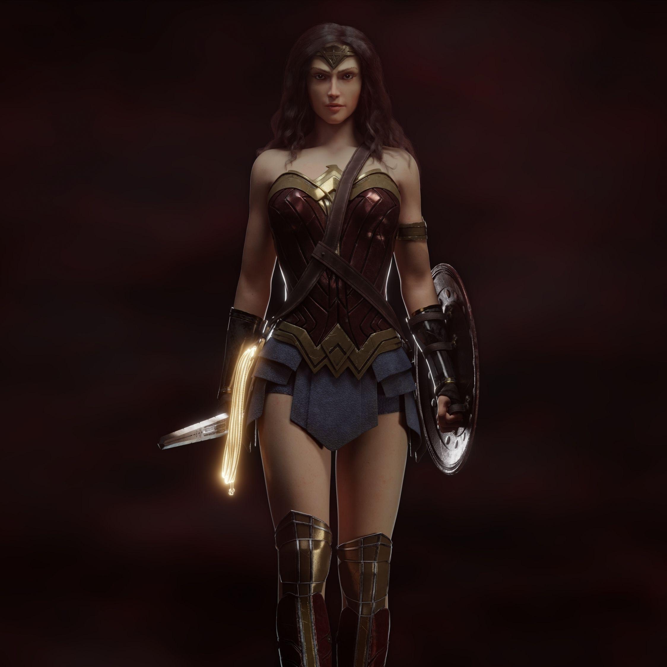 2248x2248 iPad Wallpaper Wonder Woman