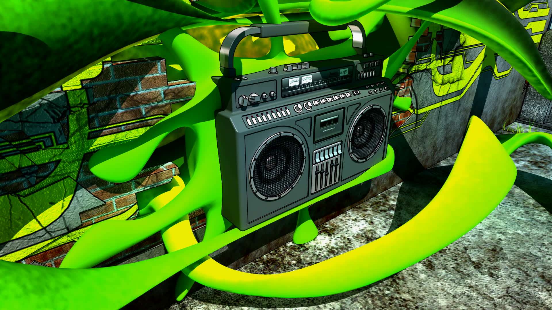 1920x1080 MotionLoops Ghetto Blaster 2 Video