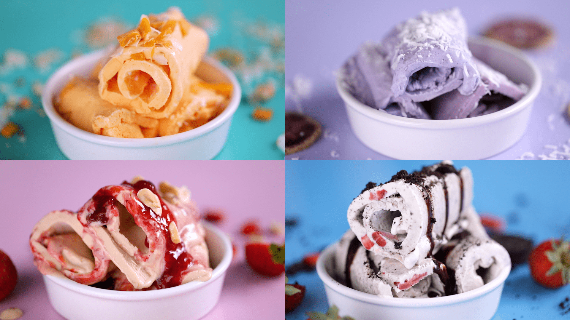 1920x1080 Rolled Ice Cream Wallpaper