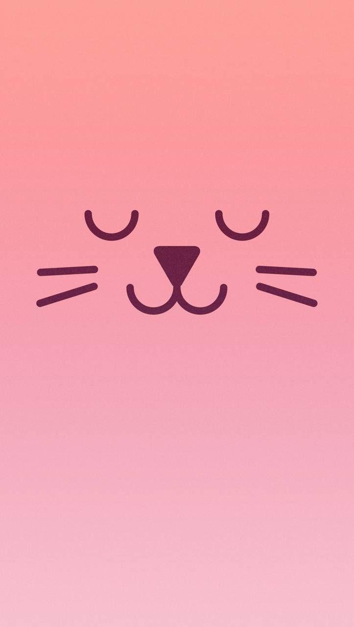 723x1280 Pink Cat Wallpaper