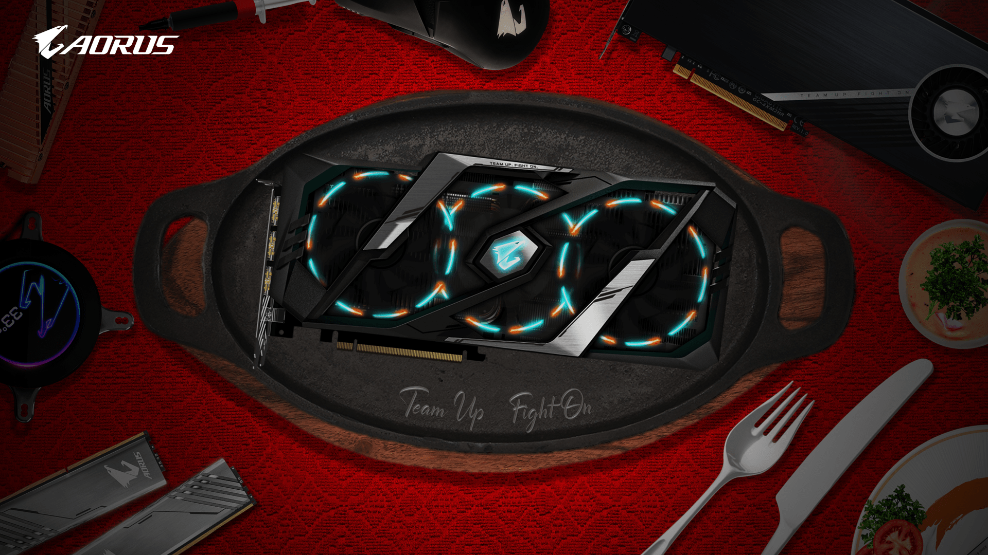 1920x1080 Wallpaper Aorus Xtreme RTX 2080 Ti Dinner Edition