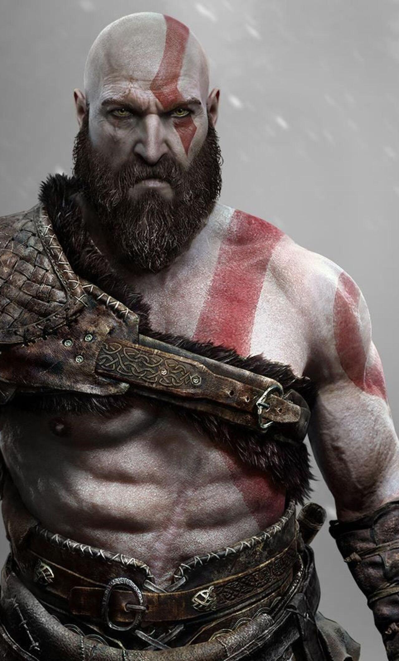 1280x2120 iPhone Kratos Wallpaper 4k
