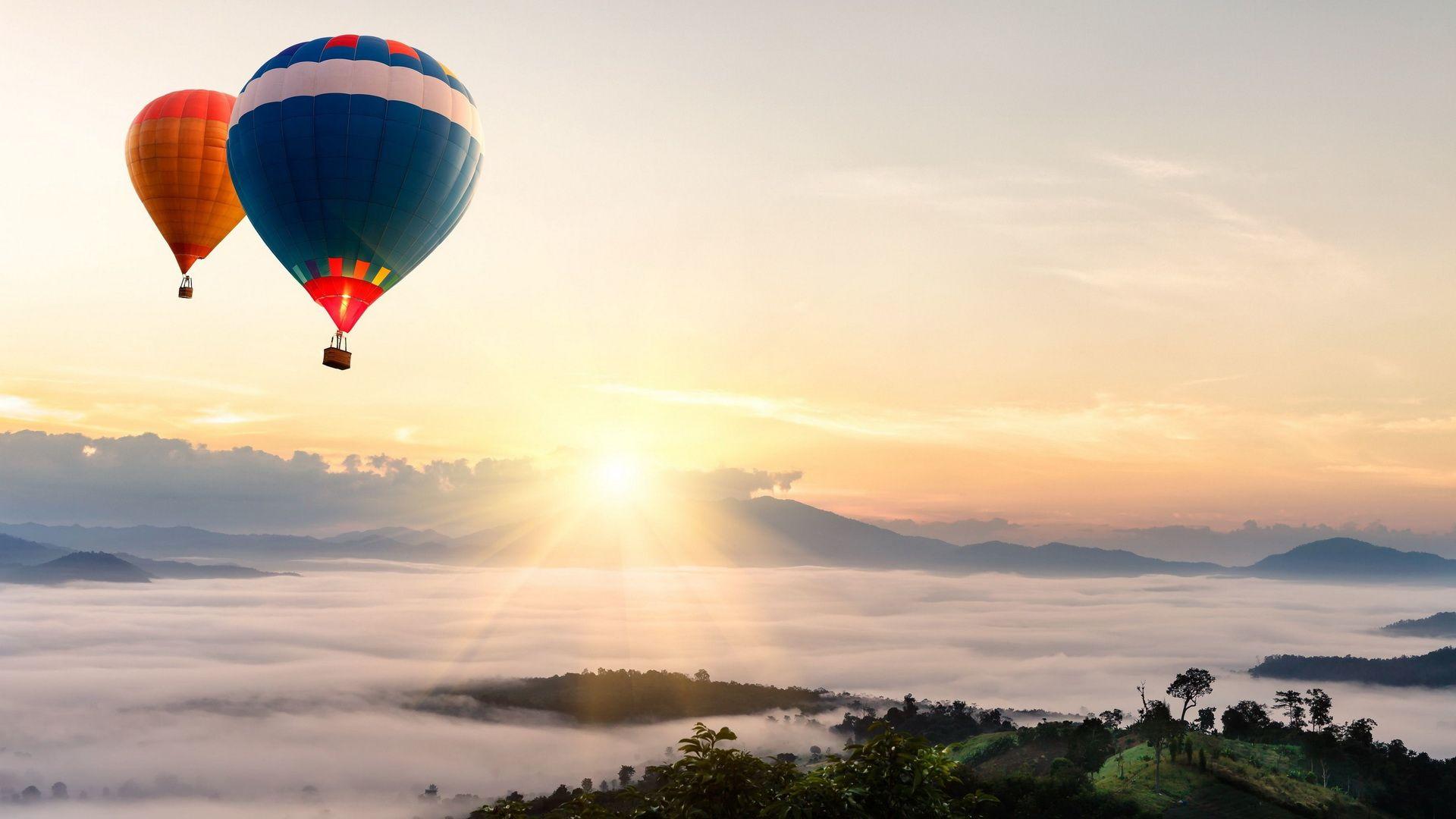 1920x1080 hot air balloon desktop wallpaper