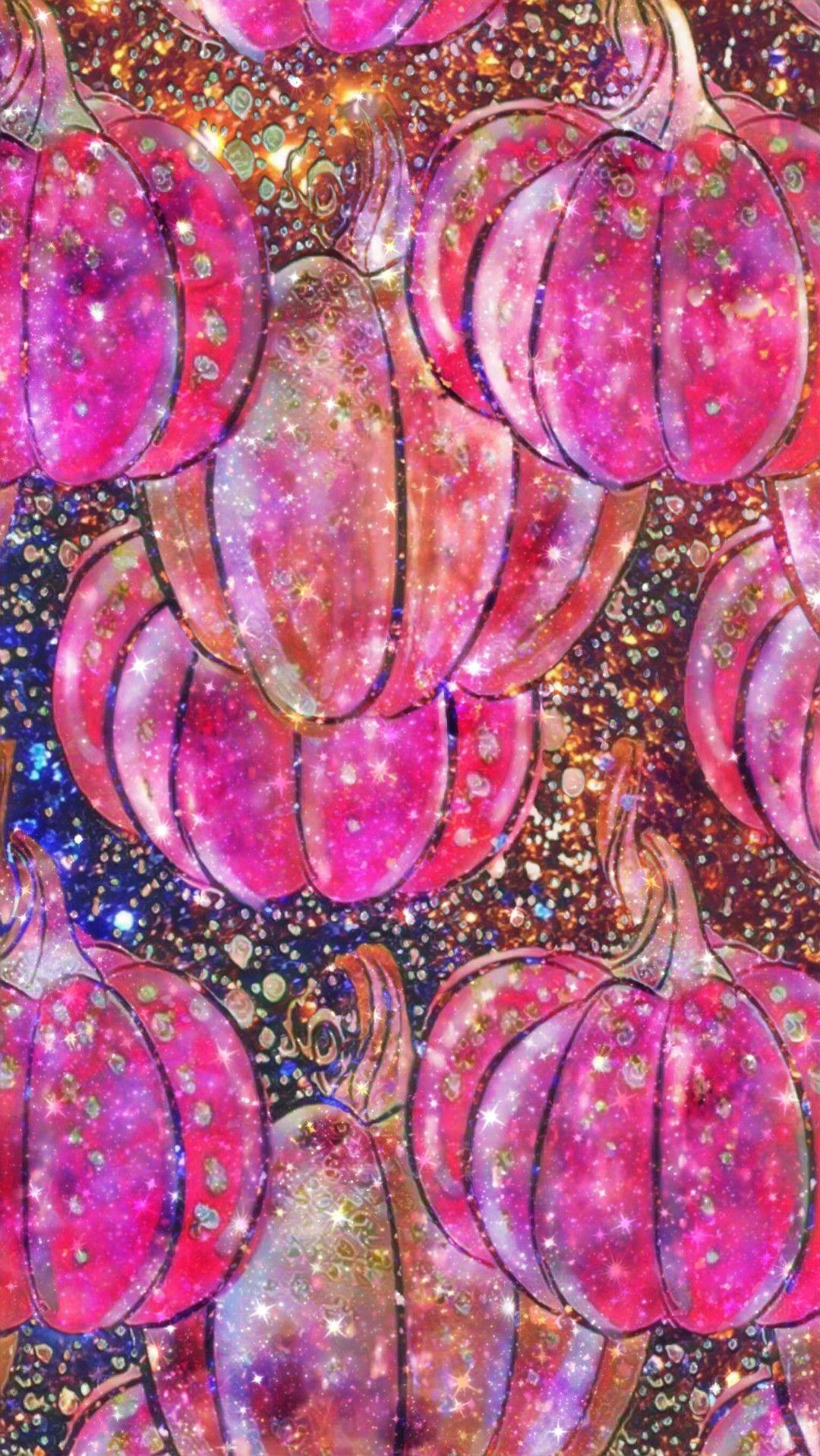 Pink Pumpkins Fabric Wallpaper and Home Decor  Spoonflower