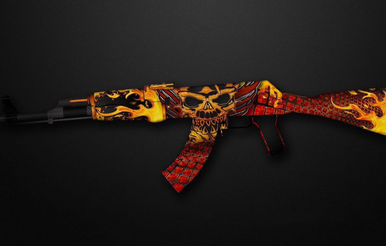 1332x850 Wallpaper background, flame, mesh, skull, gold, AK- bronze, paint, workshop, cs go, gunsmith, purgatory image for desktop, section оружие