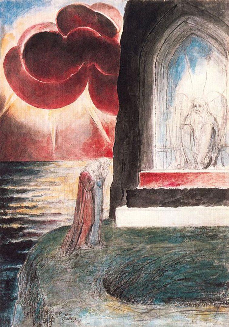 756x1080 Dante And Virgil To The Guardian Angel Of The Door Of Purgatory Blake Wallpaper Image