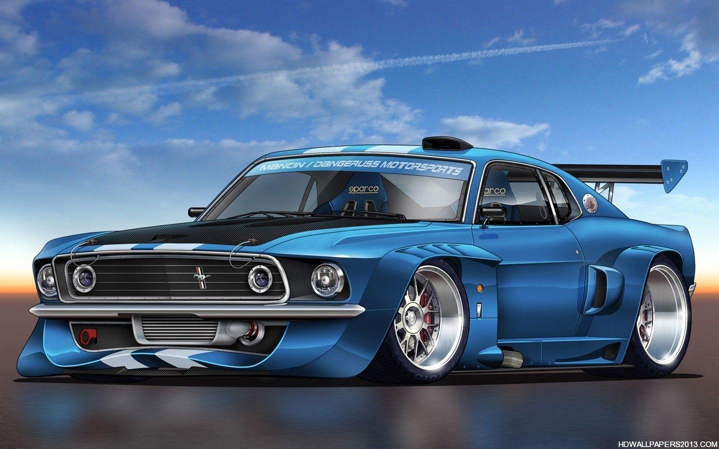 1440x900 Cartoon Car Wallpaper