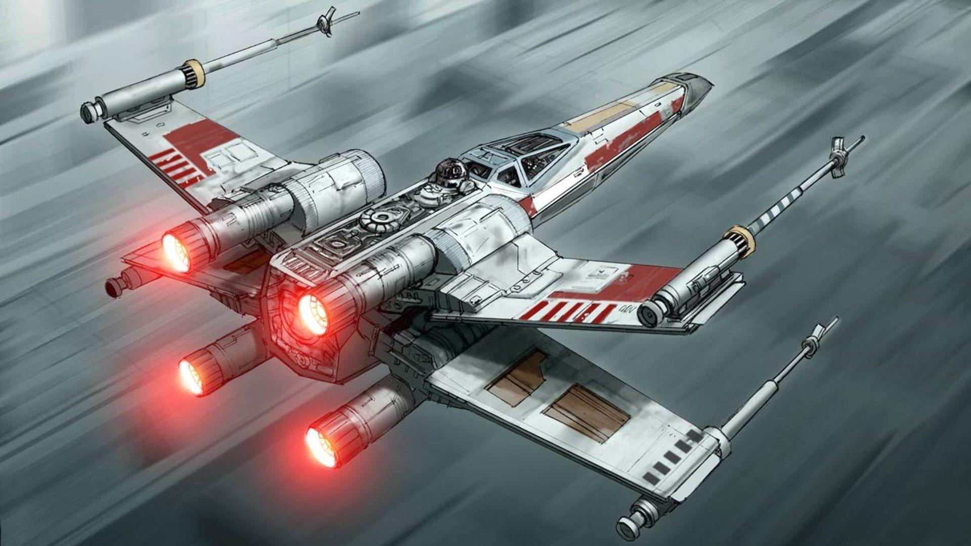 1920x1080 XWing D Model by HD Wallpaper Daily 1920×1080 X Wing Wallpaper (45 Wallpaper). Adorable Wallpaper. Wings wallpaper, Star wars mural, Star wars fan art