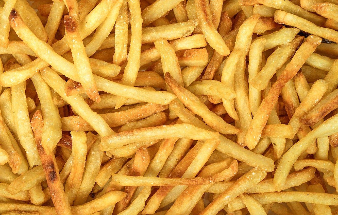 1332x850 Photo Wallpaper Yellow, Fried, Potatoes, French Fries Tarpaulin Wallpaper & Background Download