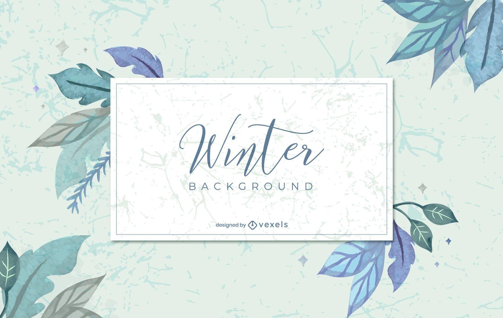 1700x1076 Winter Watercolor Background Design