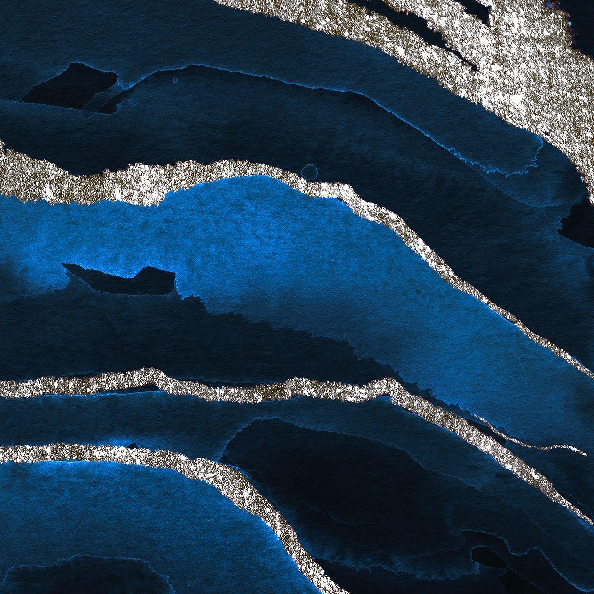 1200x1200 Blue and silver marbled texture