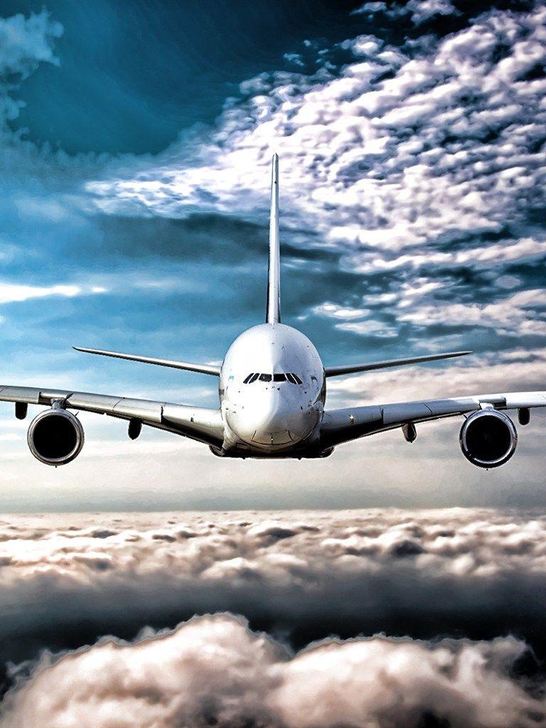 768x1024 Flying A blue sky, clouds, Airbus A airliner, passenger planes, Airbus, A HDR. Airbus a Airbus, Aeroplane