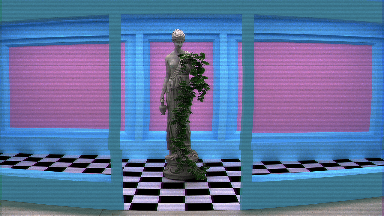 1280x720 Retro Blue Aesthetic Desktop Wallpaper