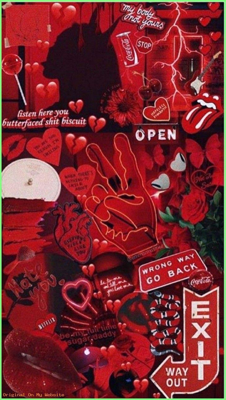 730x1290 Retro Red Wallpaper
