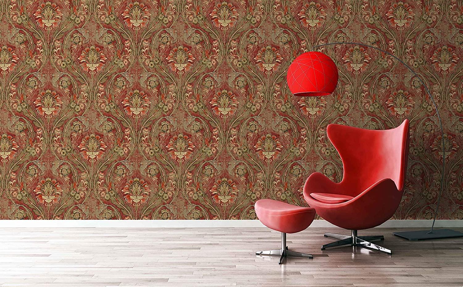 1500x929 Victorian Wallpaper Vintage Floral Wallpaper Red Damask Wallpaper Gold Damask Wallpaper Burgundy Wallpaper Floral Wallpaper