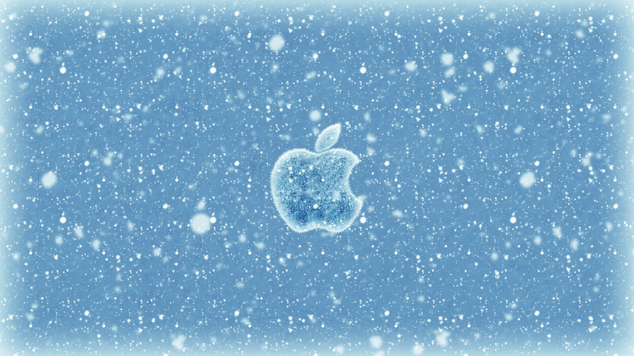 2048x1152 Apple Christmas Winter Logo 4k 2048x1152 Resolution HD 4k Wallpaper, Image, Background, Photo and Picture