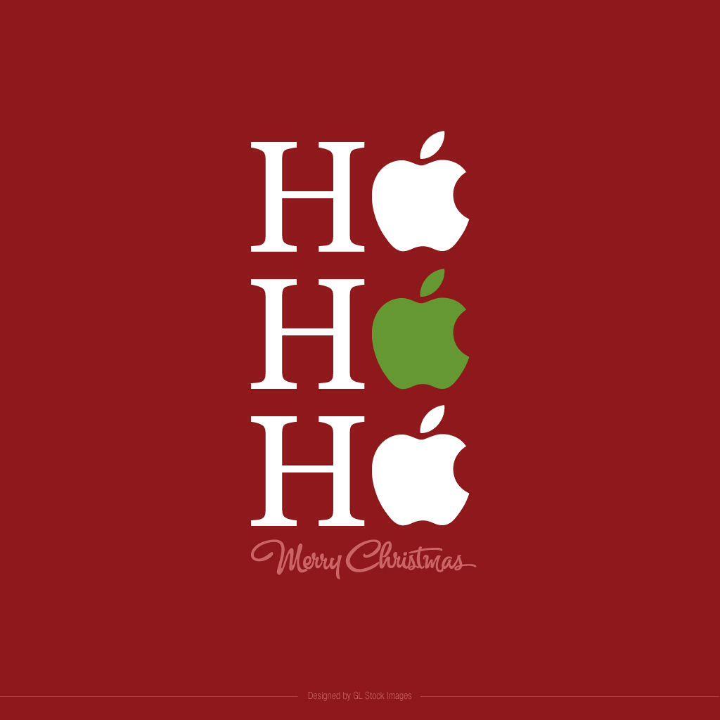 1024x1024 Apple Christmas Ho Ho Ho Wallpaper. Very cool!. Wallpaper iphone christmas, Apple christmas, Christmas wallpaper background