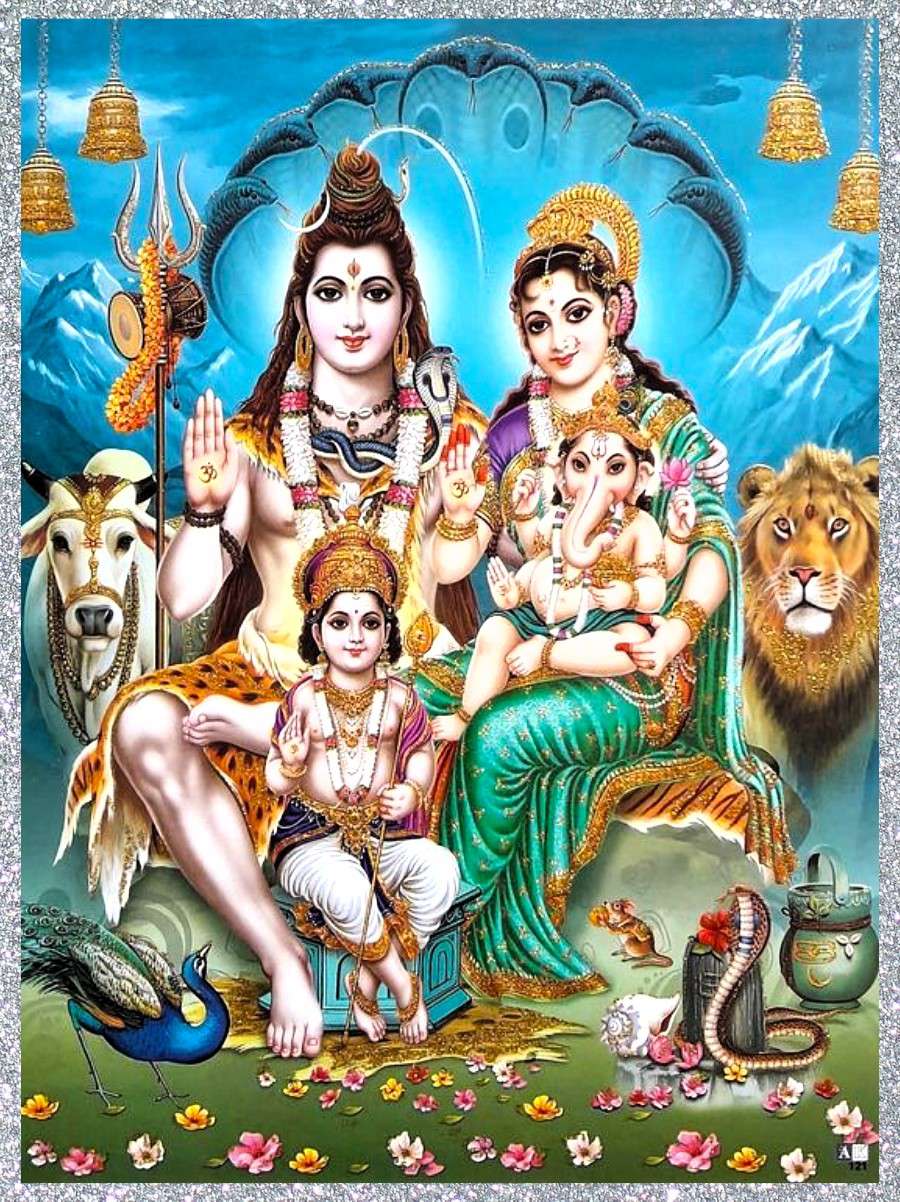 900x1202 Shiv Parivar Wallpaper