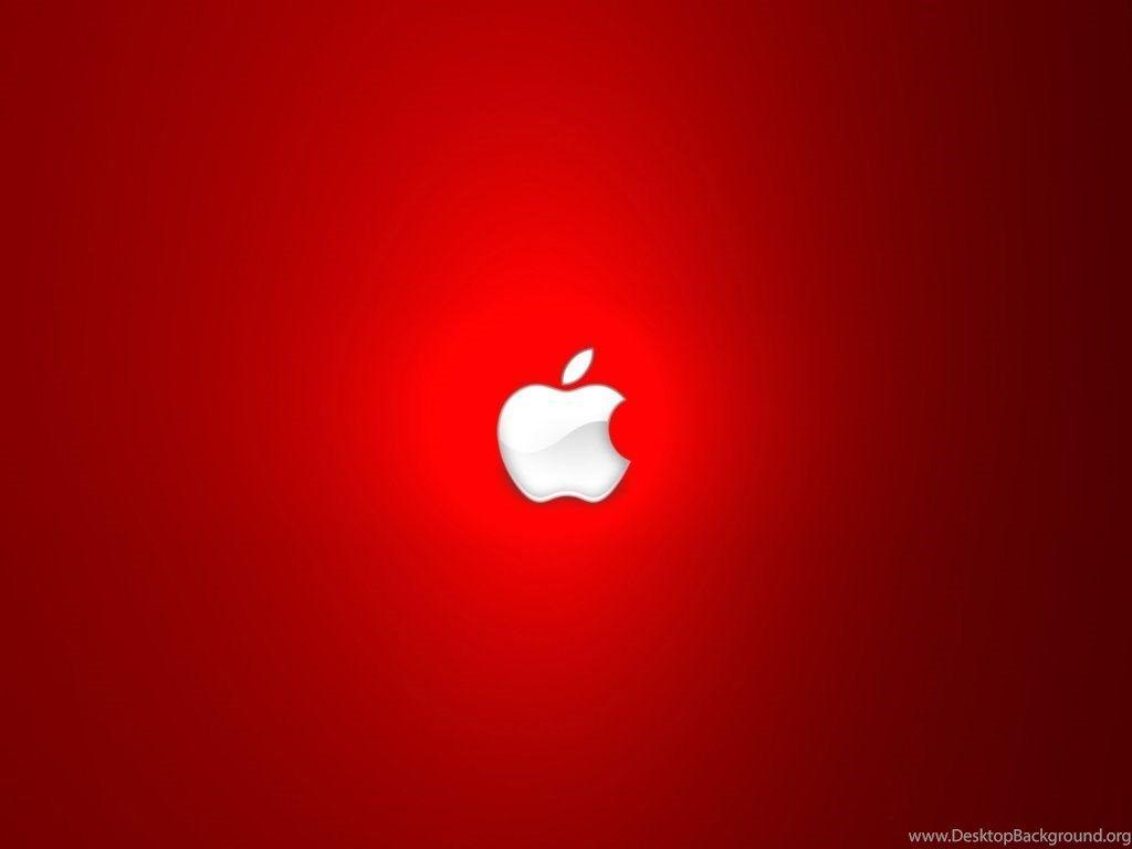 1024x768 Download Beautiful Strong Red Apple Logo Wallpaper Desktop Background