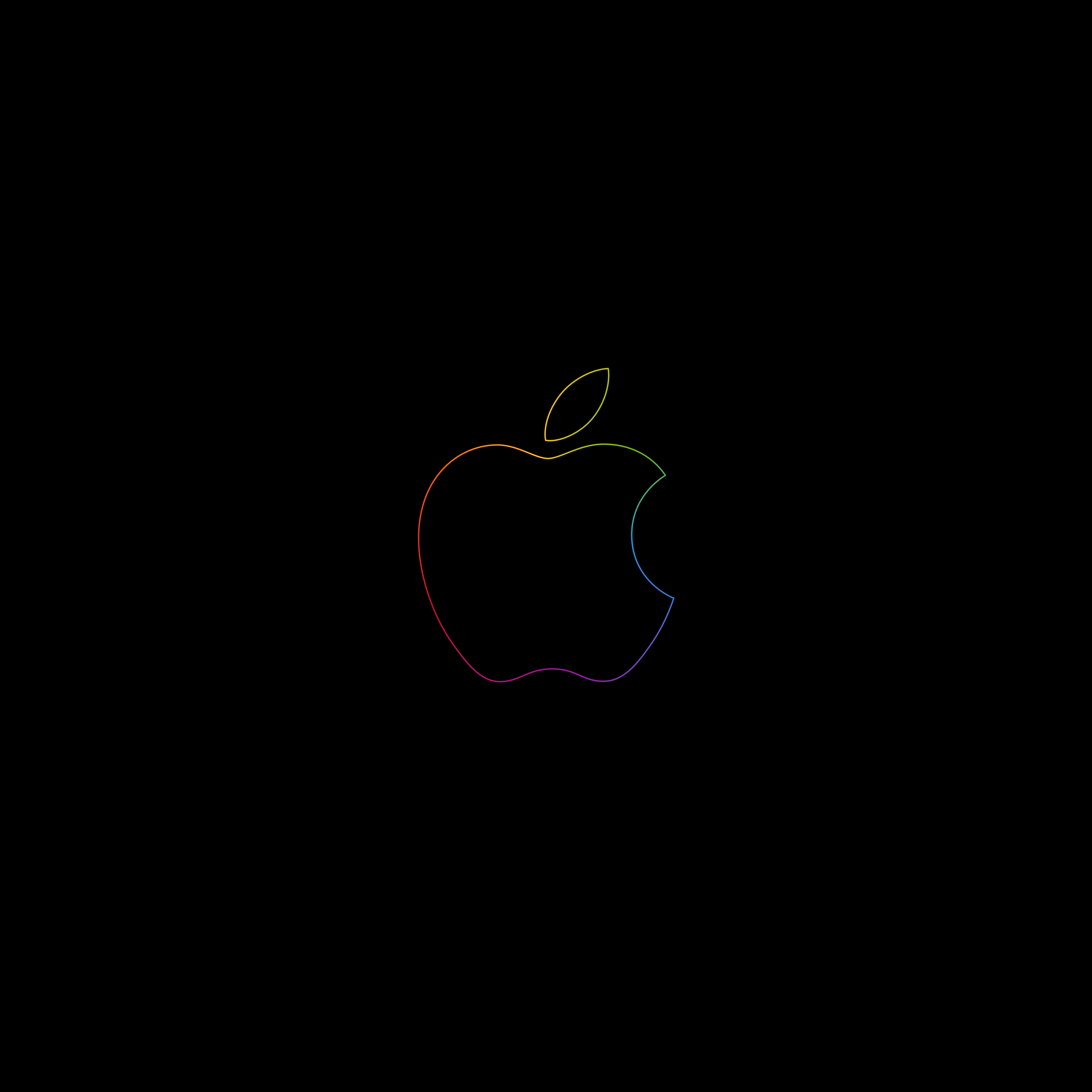 7680x7680 Rainbow Apple Logo Wallpaper HD