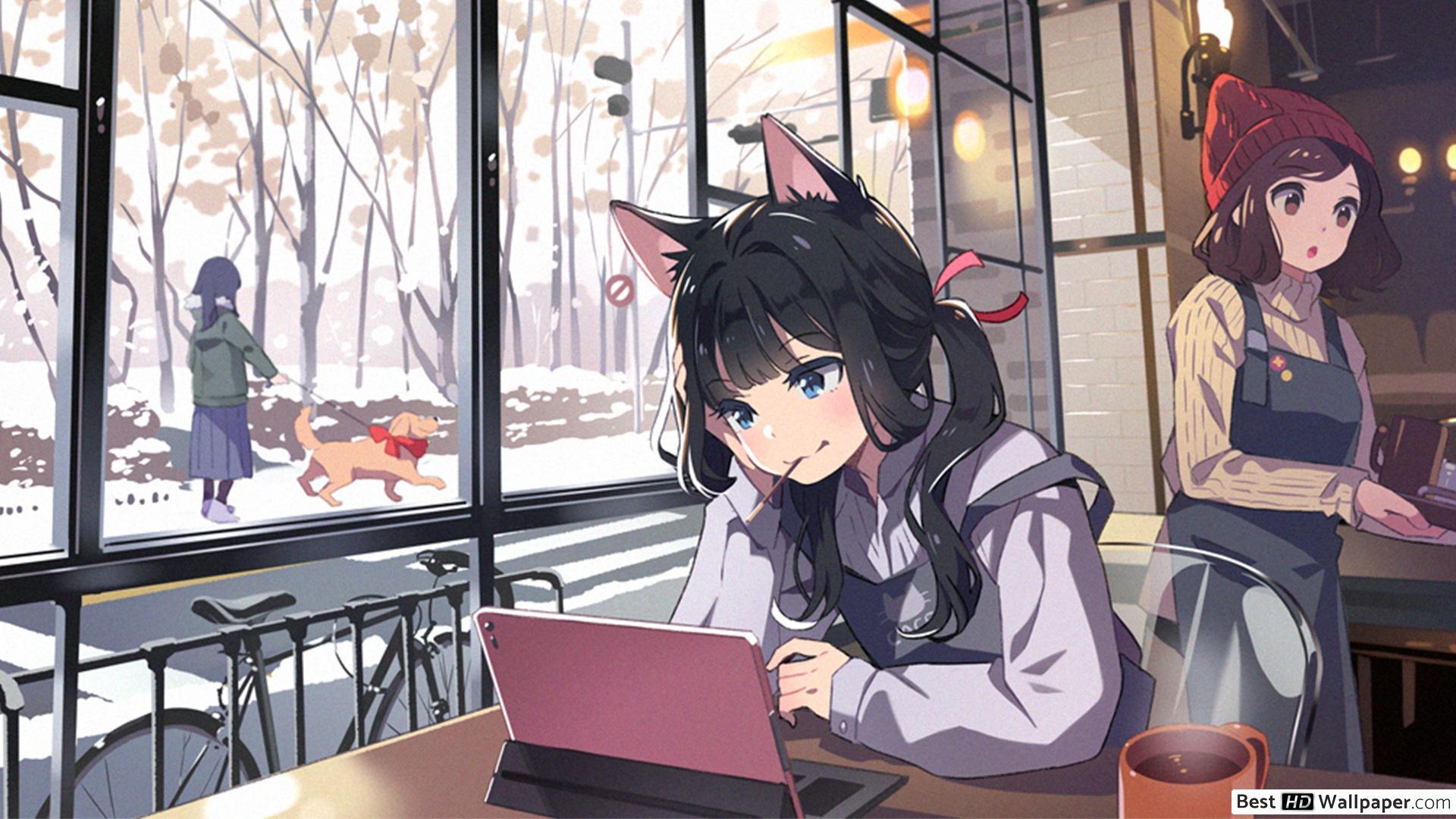 1920x1080 Anime Cat Girl HD Wallpaper