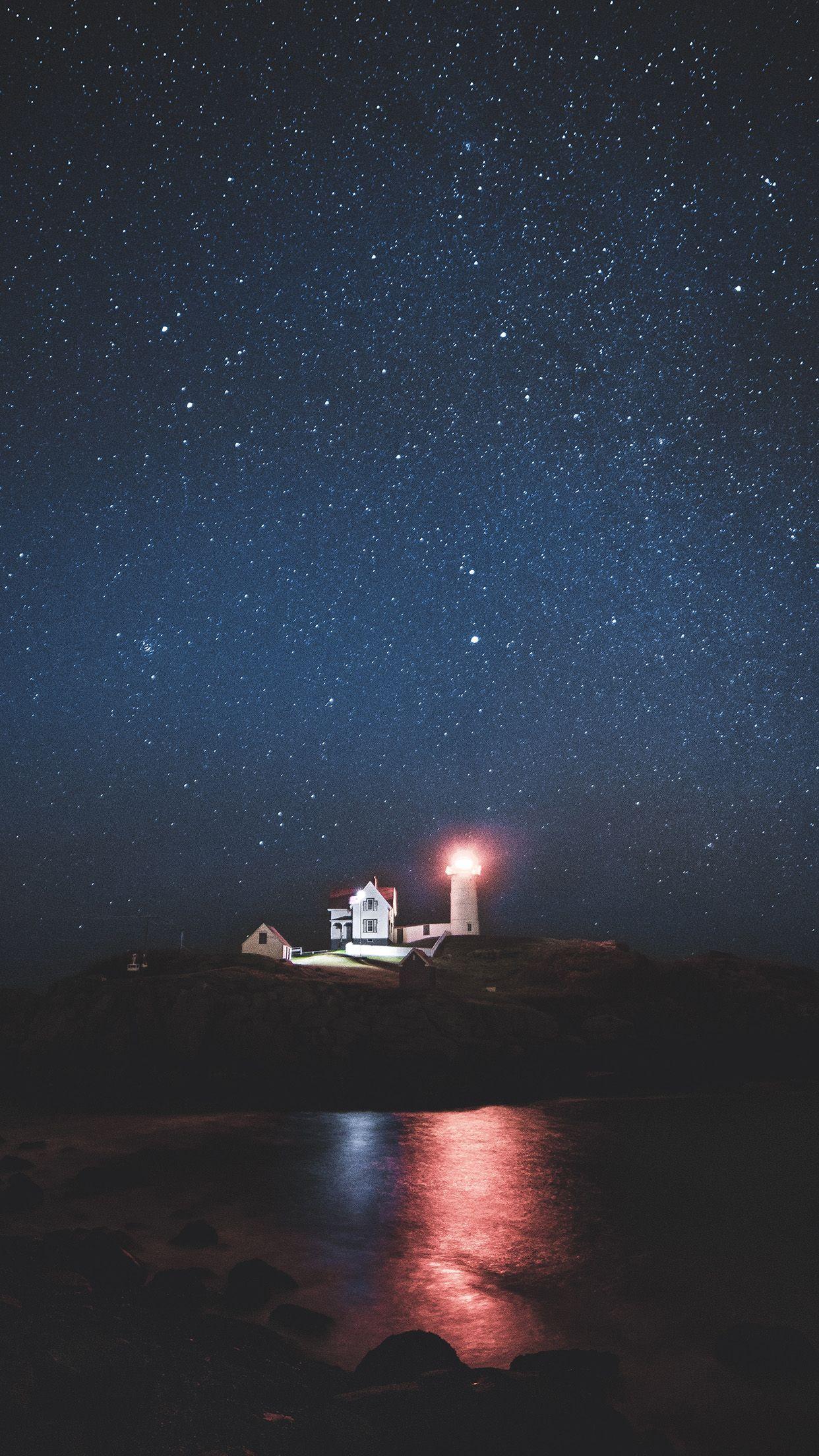 1242x2208 Lonely Night Sea Dark Nature Wallpaper