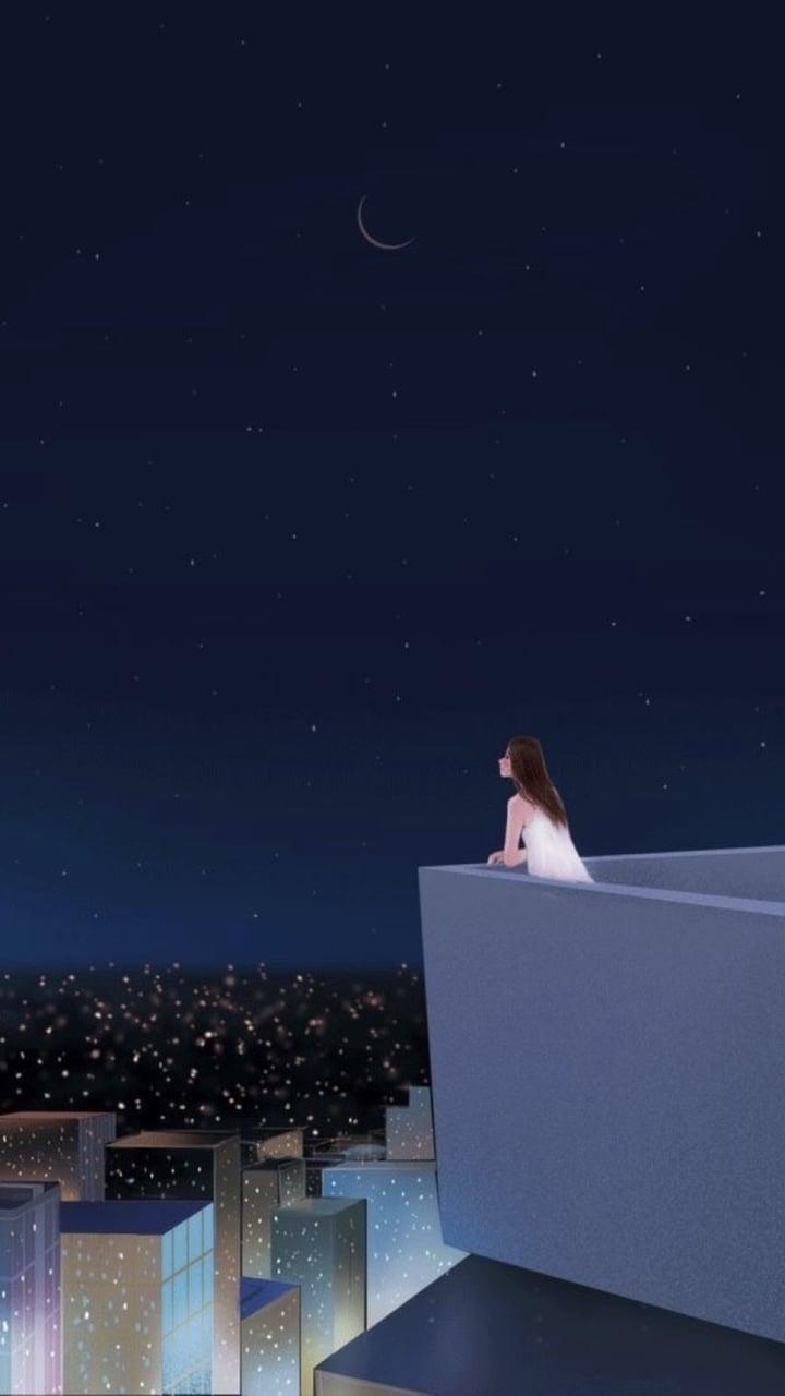 720x1280 Alone Night Wallpaper