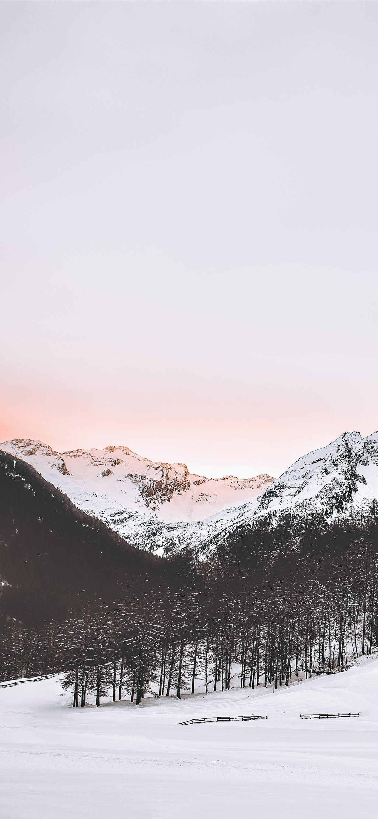 1242x2688 snow covered mountains iPhone X Wallpaper Free Download