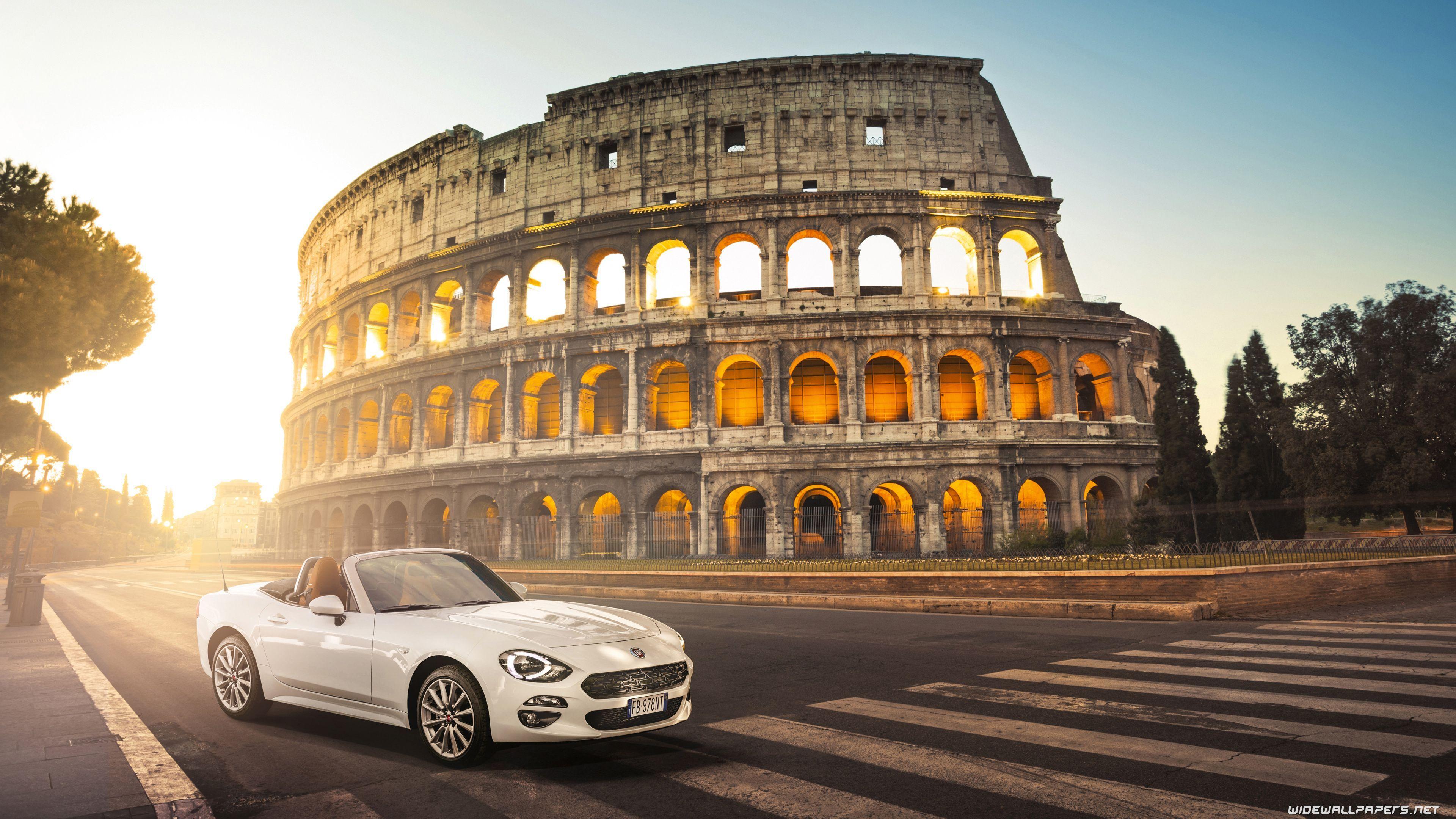 3840x2160 Fiat 124 Spider cars desktop wallpaper 4K Ultra HD
