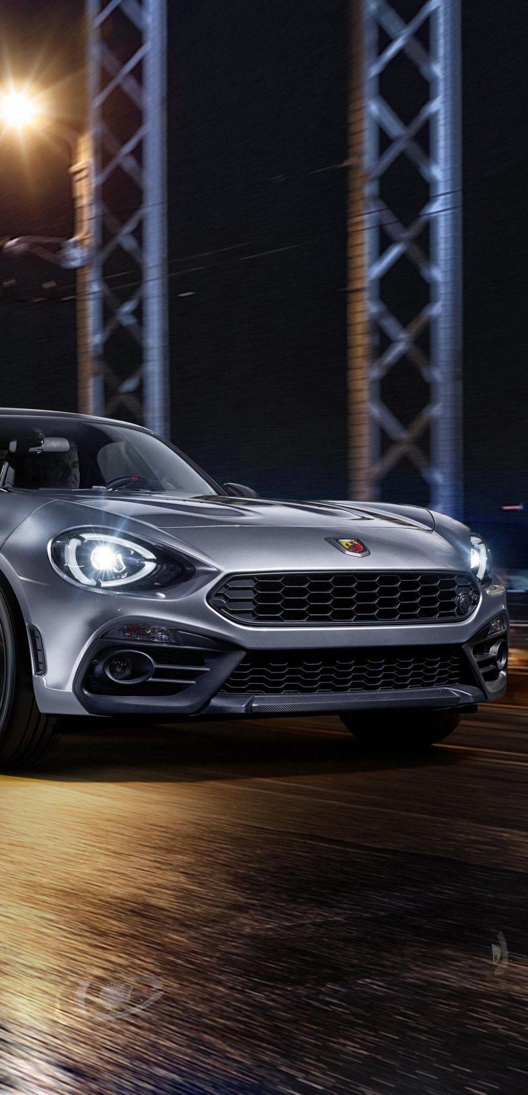 1080x2240 Download 1080x2240 Fiat Abarth 124 Gt, Sport Cars, Road, Silver Wallpaper for Huawei P20 Pro