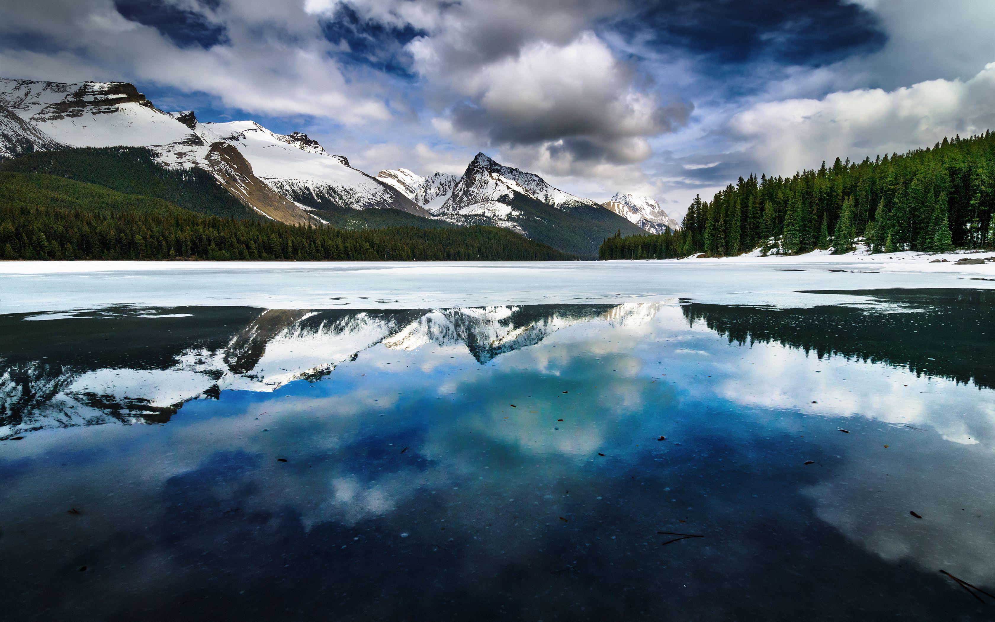 3360x2100 Desktop Wallpaper Jasper Park Canada Maligne Lake Alberta 3360x2100