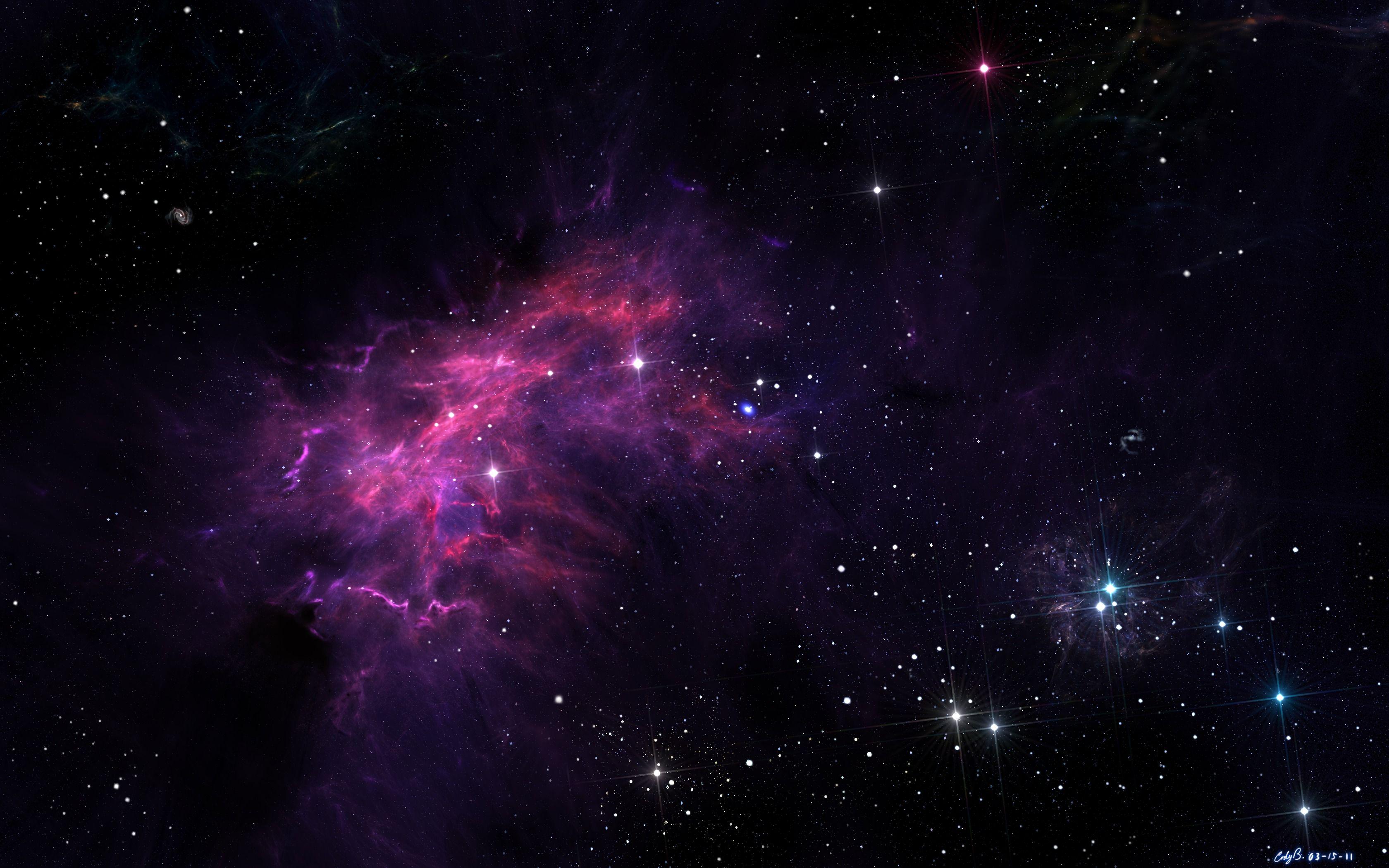 3360x2100 Download wallpaper 3360x2100 nebula, stars, galaxy, universe, space HD background