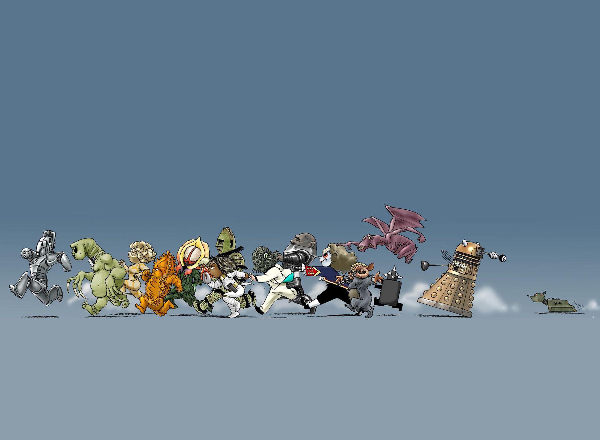 1920x1408 Funny Cartoon Running Wallpaper For Android Wallpaper Who All Enemy
