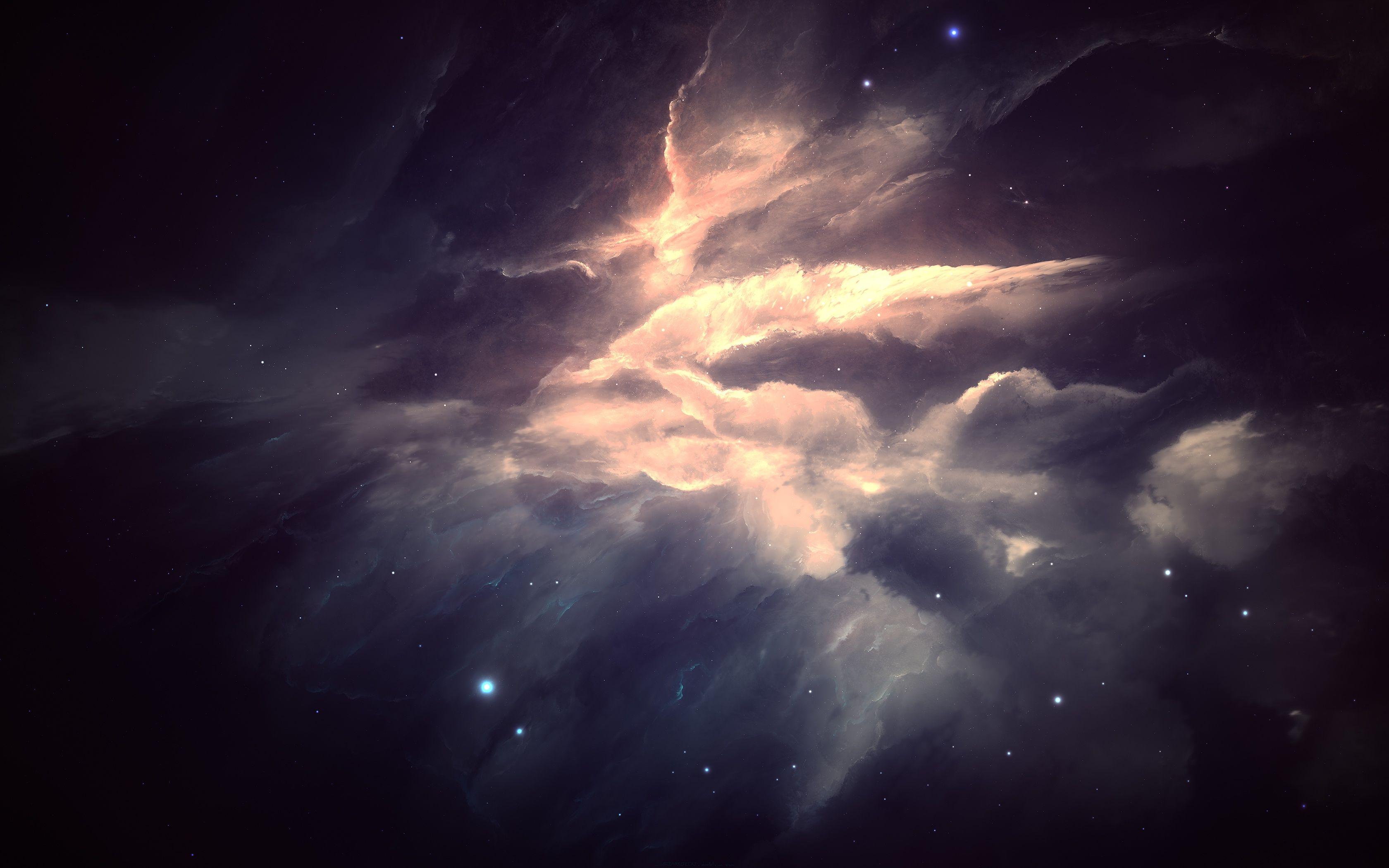 3360x2100 Picture Stars Space Sky Clouds 3360x2100