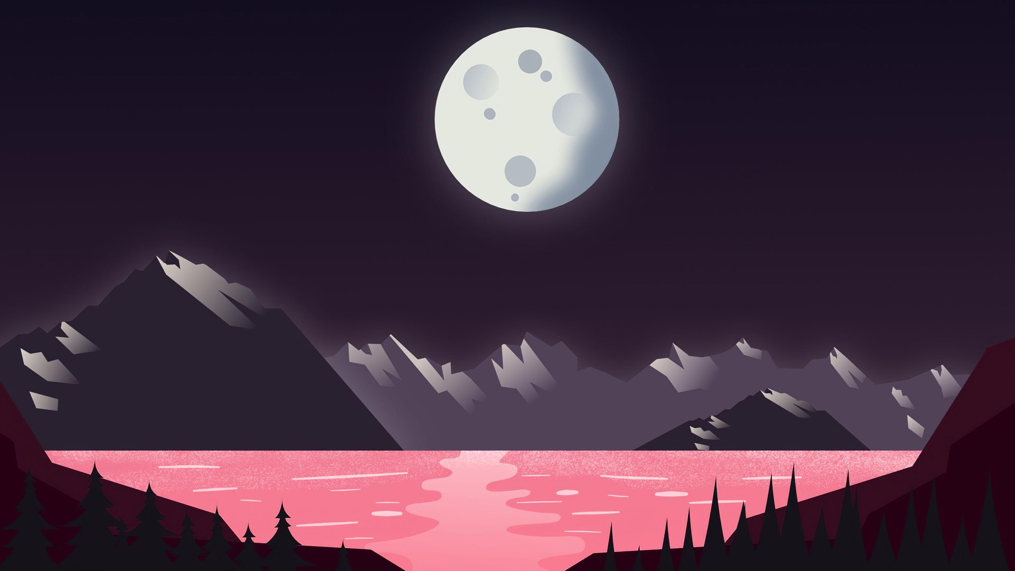 3840x2160 Landscape Lake Minimal 4k, HD Artist, 4k Wallpaper, Image, Background, Photo and Picture