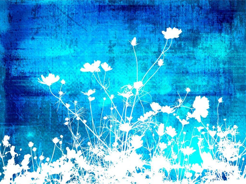1024x768 Blue white floral abstract textures Free PPT Background for your PowerPoint Templates