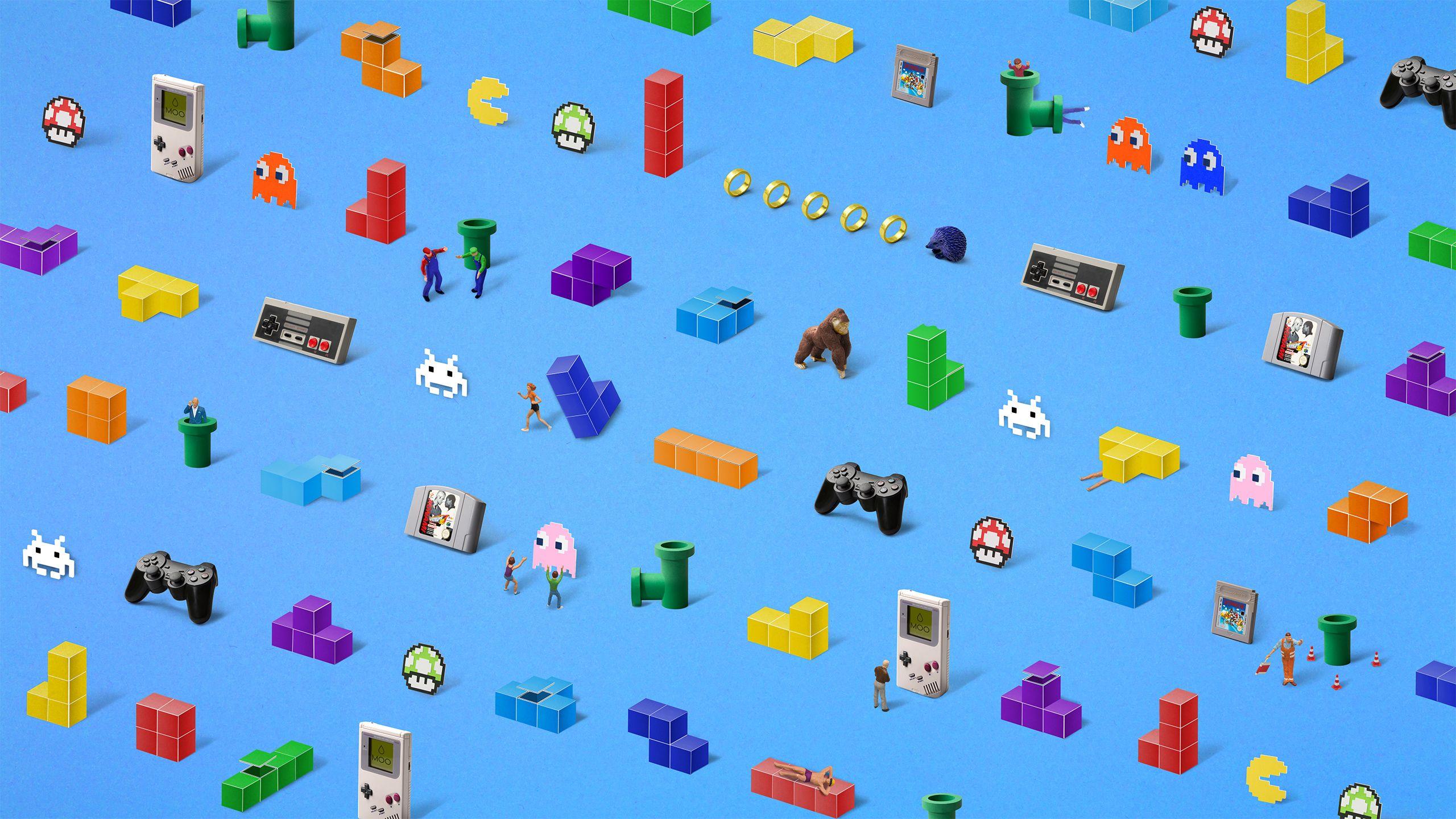 2560x1440 Retro Gaming Wallpaper 1080p HD Wallpaper