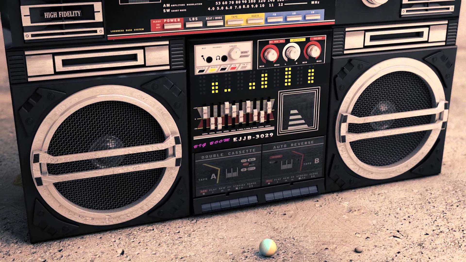 1920x1080 Old School Boombox Wallpaper
