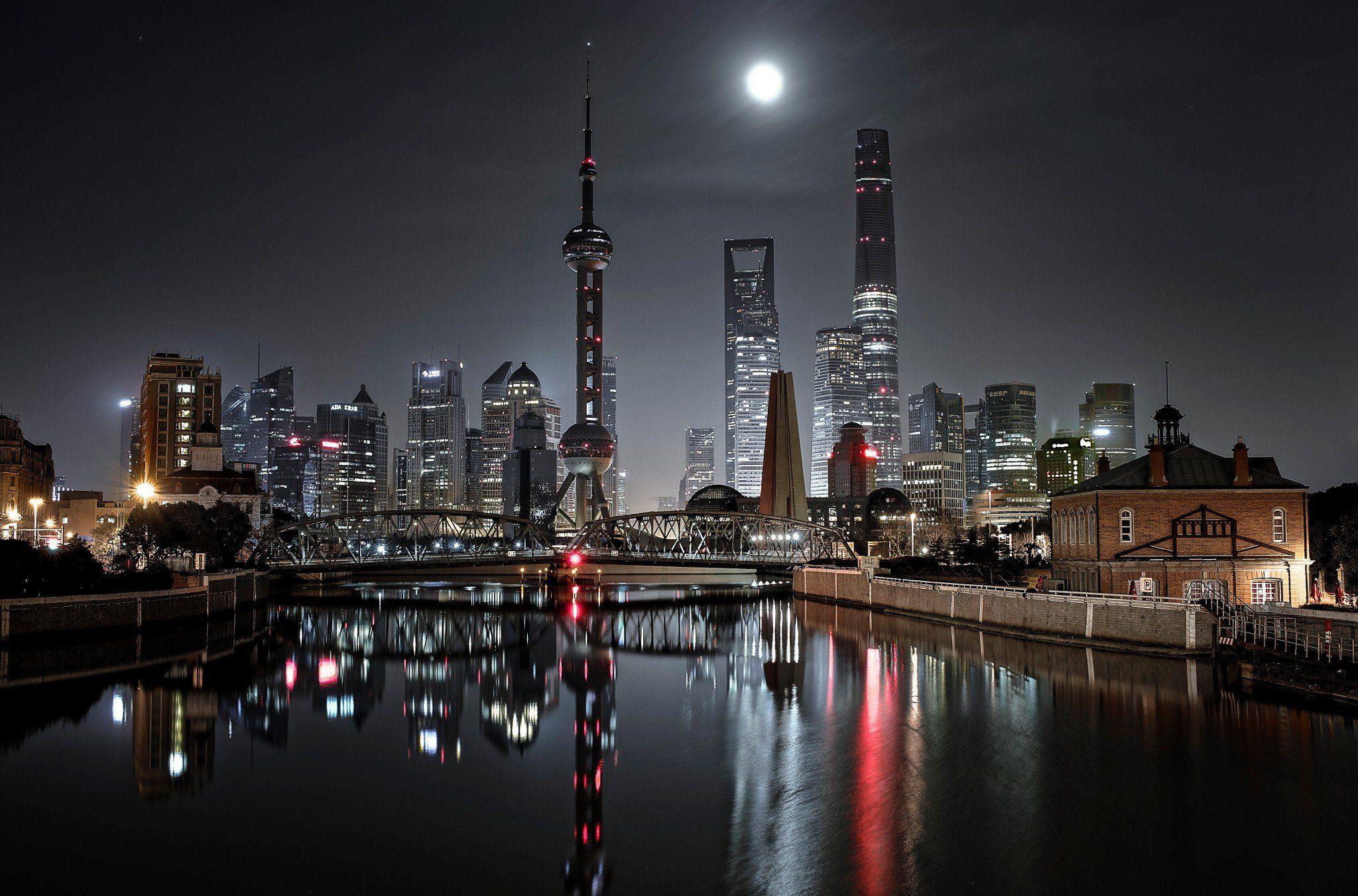 2048x1351 urban city night shanghai china wallpaper and background. Other. Tokkoro.com Amazing HD Wallpaper