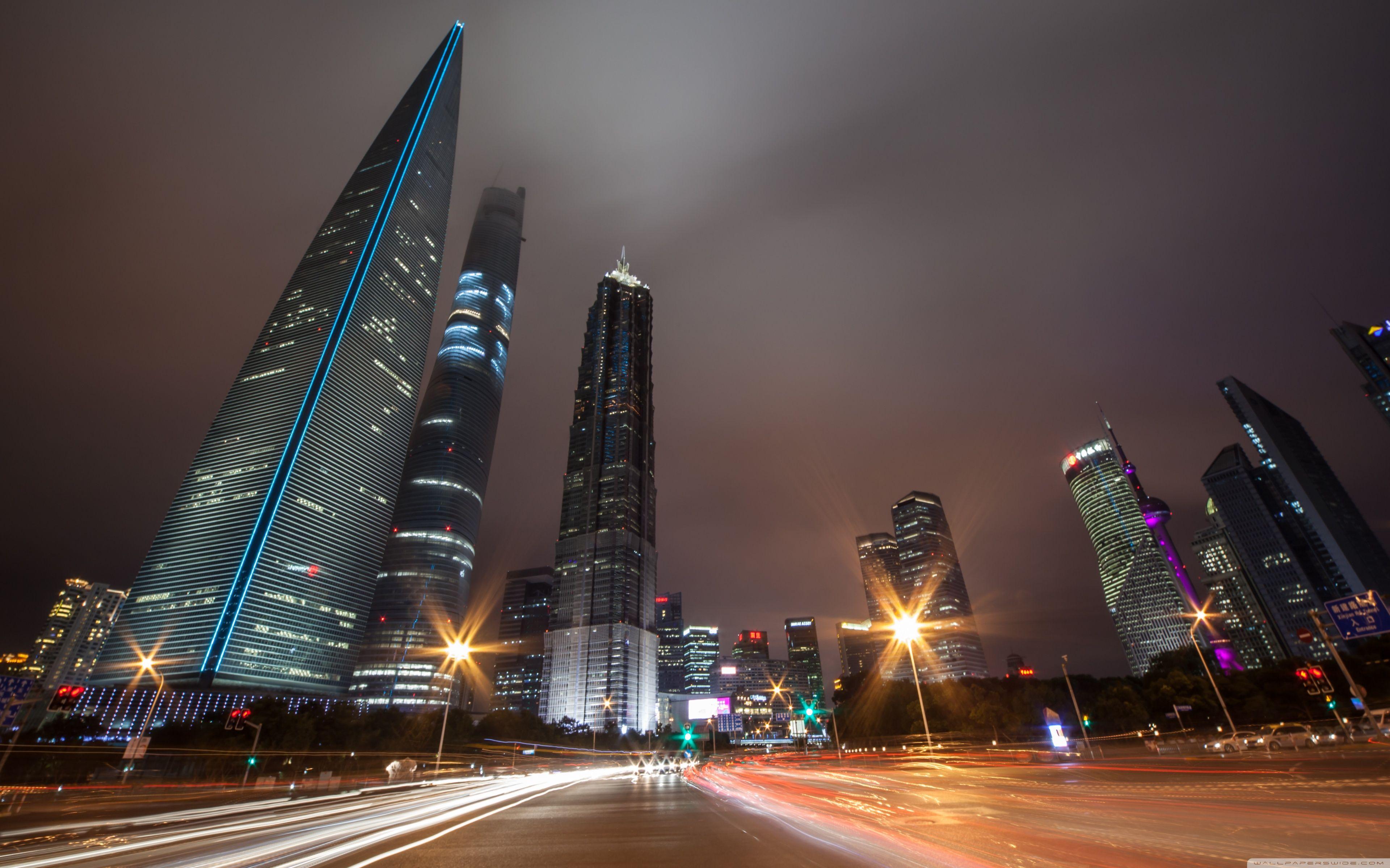 3840x2400 Shanghai Night Traffic Ultra HD Desktop Background Wallpaper for 4K UHD TV : Widescreen & UltraWide Desktop & Laptop : Tablet