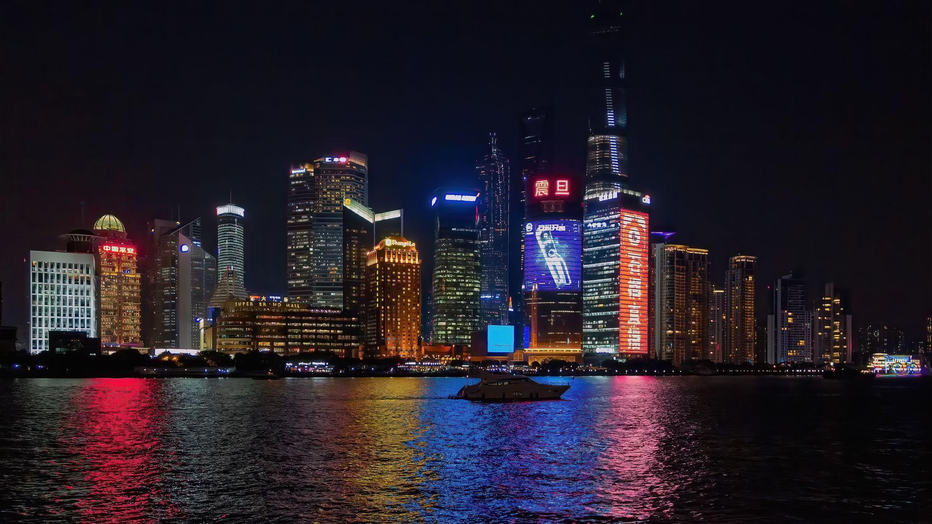 1920x1080 Desktop wallpaper shanghai night, buildings, HD image, picture, background, 2ac20f