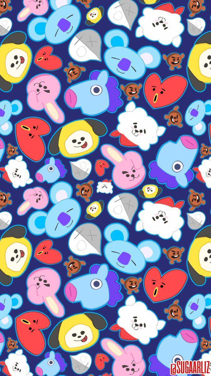 BT21 Pattern Wallpapers - Top Free BT21 Pattern Backgrounds ...