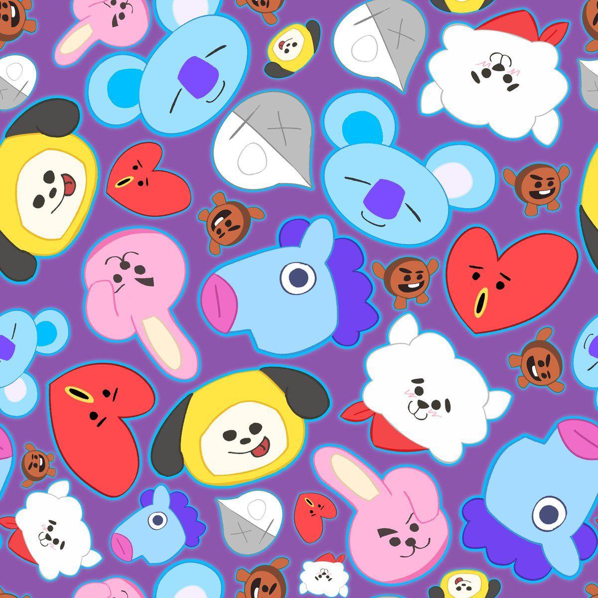 BT21 Pattern Wallpapers - Top Free BT21 Pattern Backgrounds ...