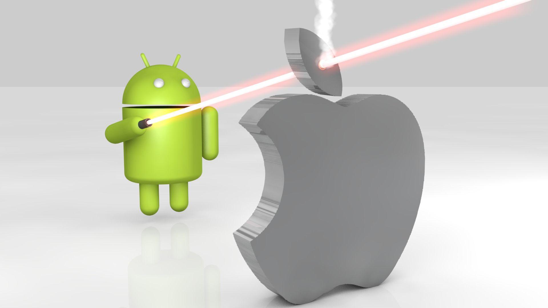 1920x1080 Android Vs Apple HD Wallpaper 1080p Vs Apple
