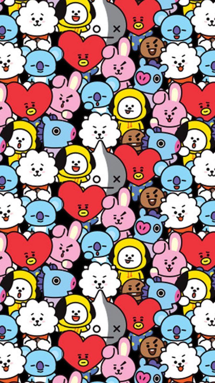 BT21 Pattern Wallpapers - Top Free BT21 Pattern Backgrounds ...