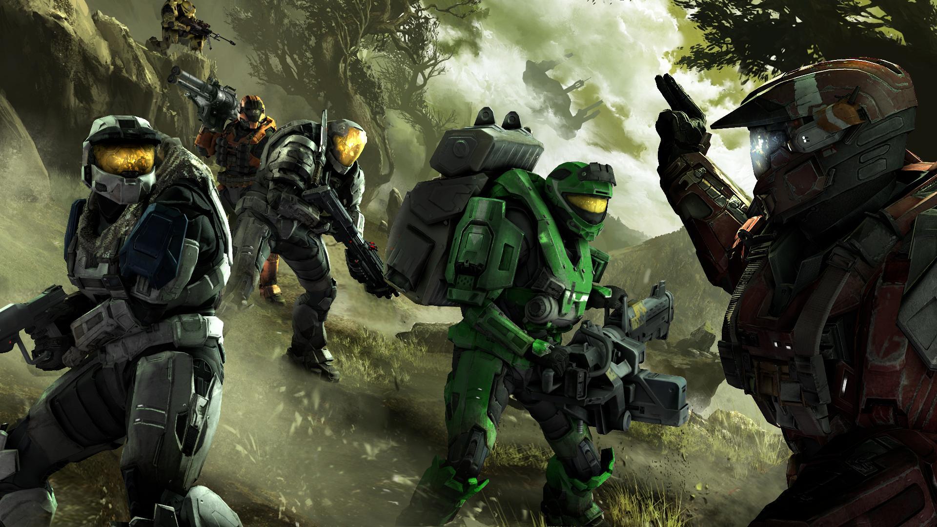 1920x1080 Wallpaper of my friends' Spartans I started working on last year