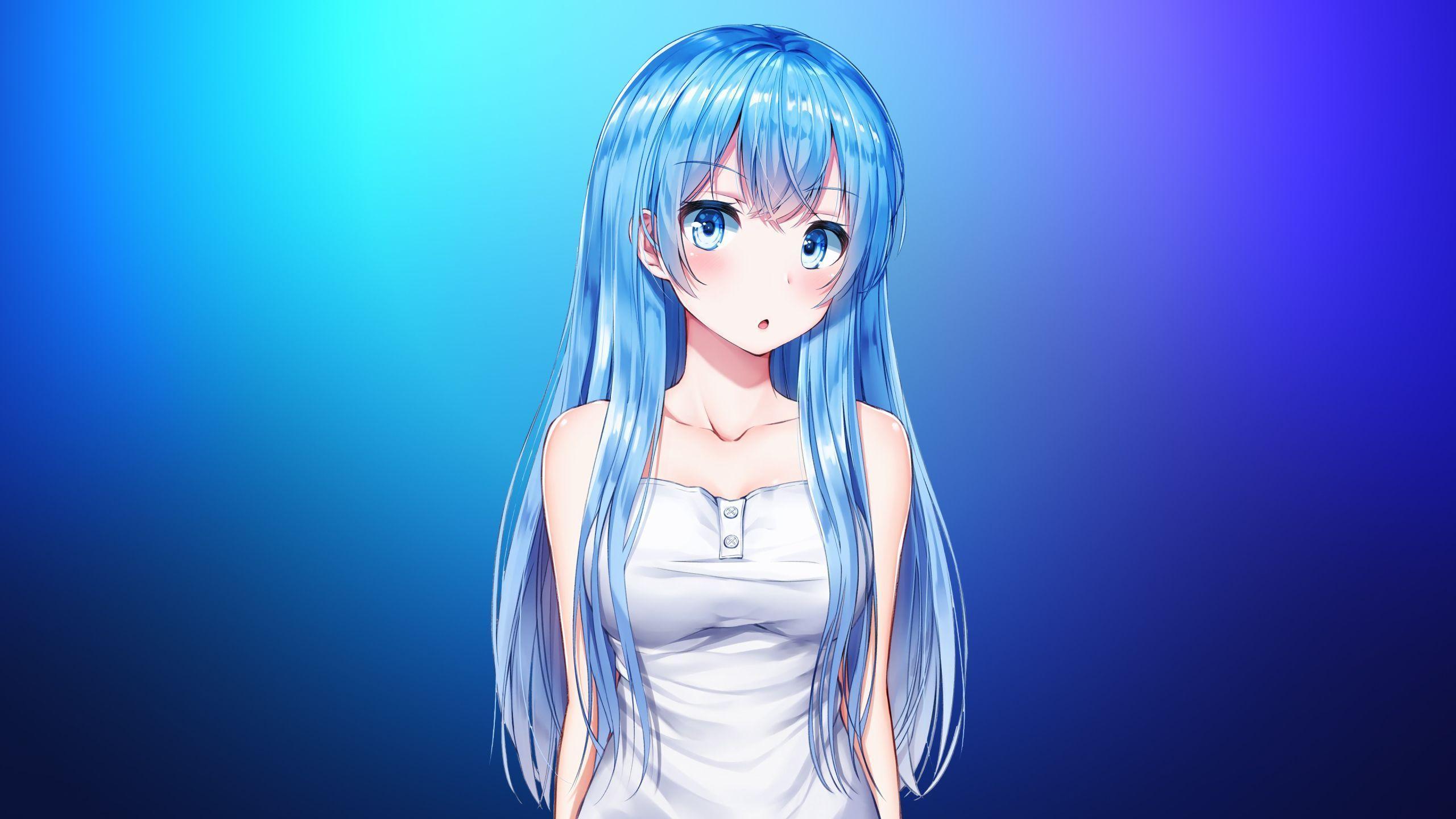 Hd Wallpaper Of Hd Wallpaper Anime With Blue Hair And Blue Eye Background,  3d Illustration Discount Template, Hd Photography Photo Background Image  And Wallpaper for Free Download