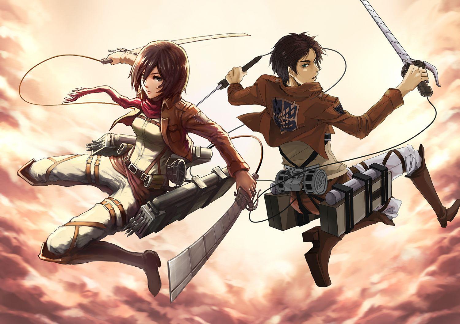 Eren And Mikasa Wallpapers Top Free Eren And Mikasa Backgrounds Wallpaperaccess