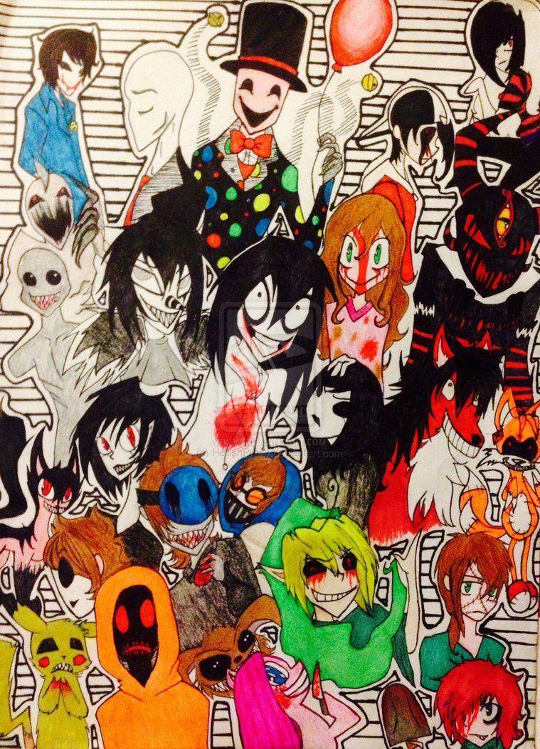759x1053 The Creepypasta Family *w*. Creepy pasta family, Creepypasta wallpaper, Creepypasta