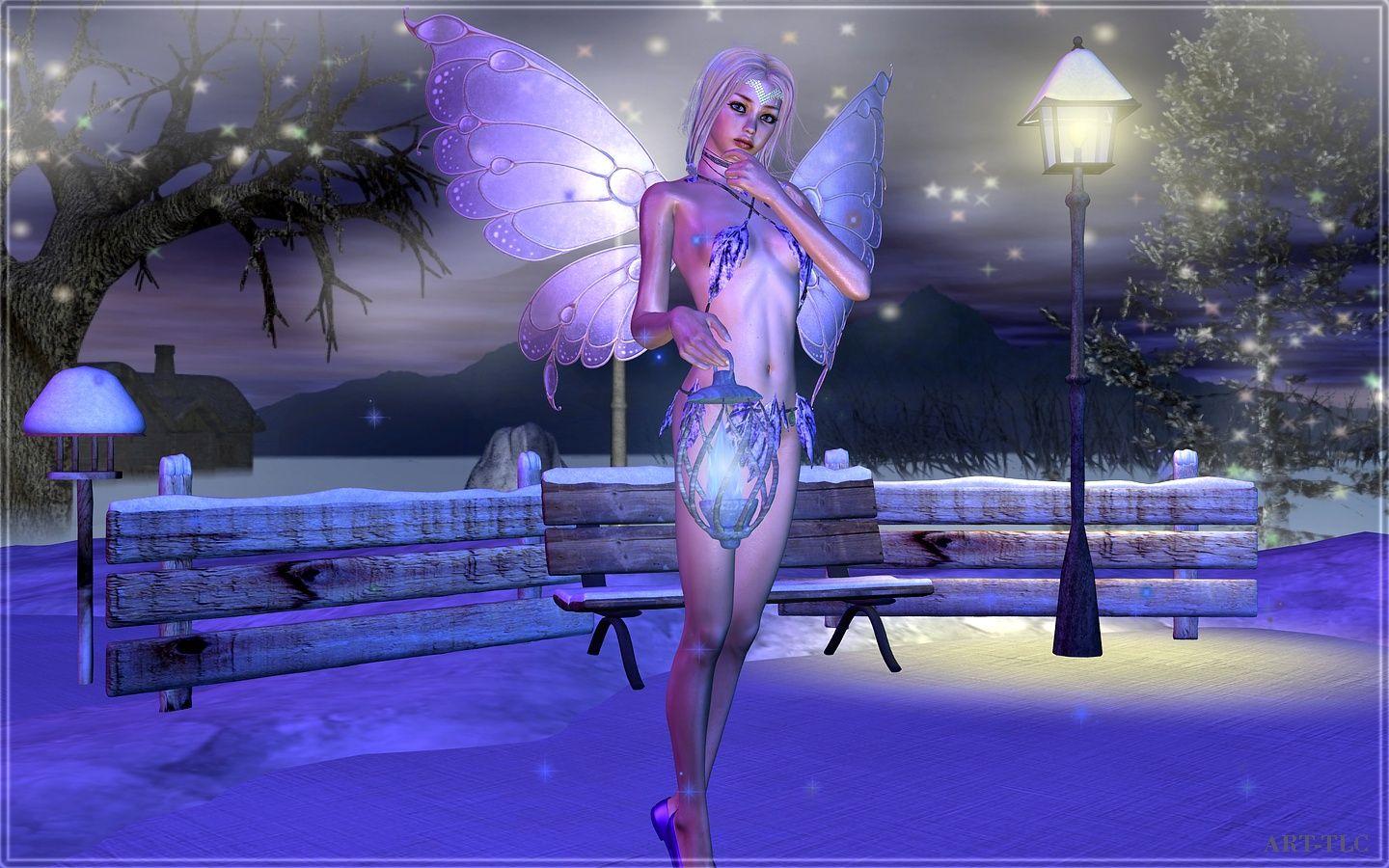 1440x900 Free Widescreen Wallpaper By ART TLC, Wallpaper TLC, Snow Fairies 4